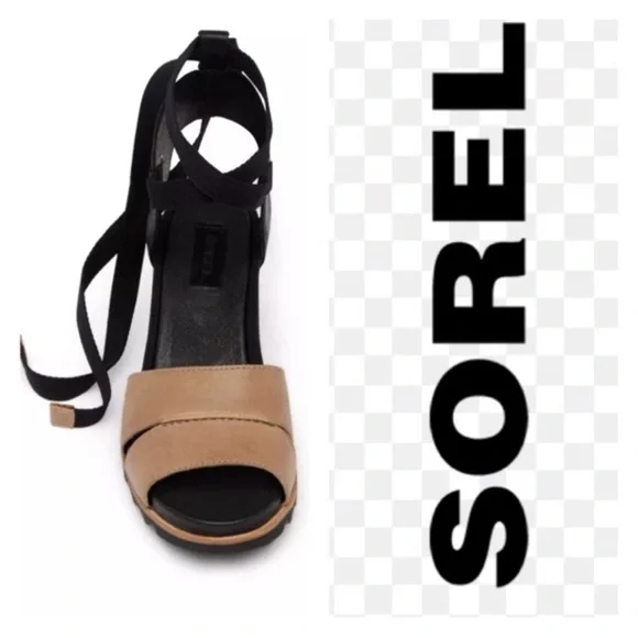 Sorel Joanie Wrap Wedge Leather Sandals - Picture 16 of 16